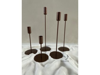 Svícen konický měděný (set 5ks)