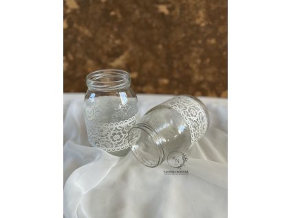 Váza skleněná krajka