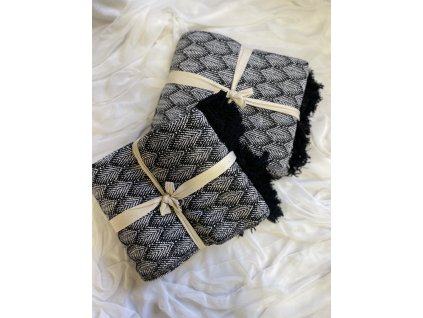 Deka černo/bílá (130cmx180cm)