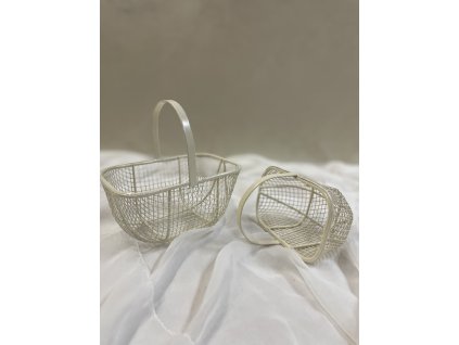 Košík bílý dekorativní