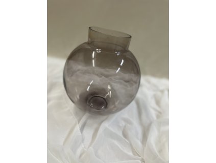 Váza skleněná oválná