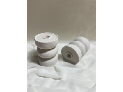 Svícen konický keramický bílá barva