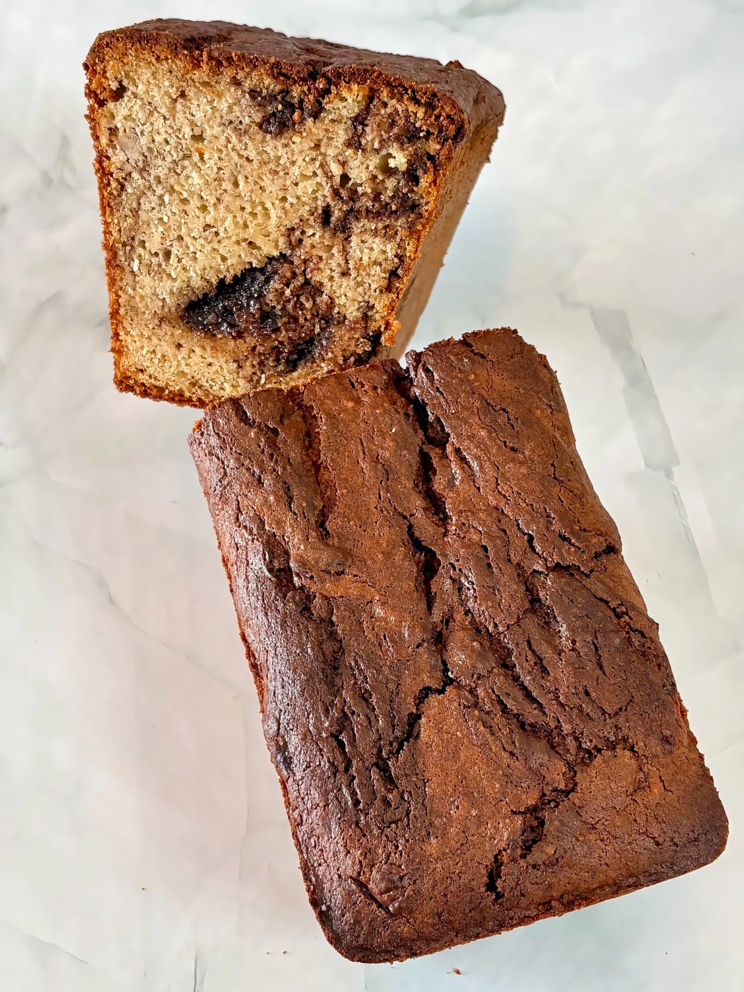 Banana bread s Nutellou
