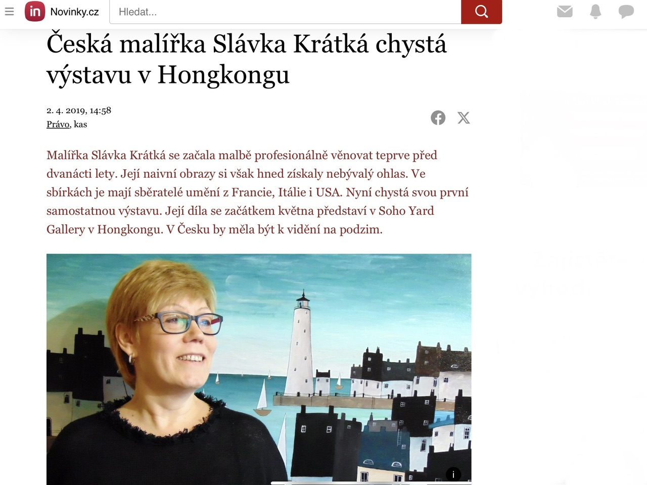 Rozhovor pro Novinky.cz o chystané výstavě v Hong Kongu