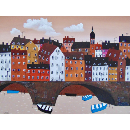 Most uprostřed řeky