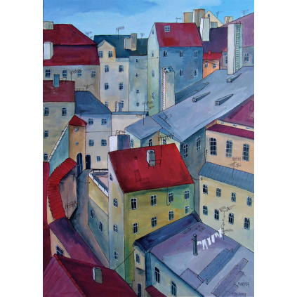Pražské zákoutí, 50x70 cm