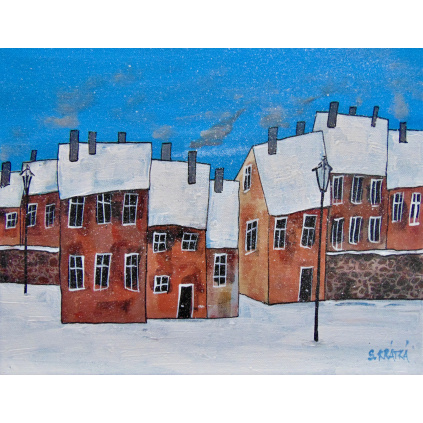 Padá sníh II, 30x24 cm (423) 2