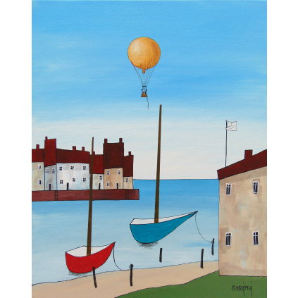 Kam mě zavál vítr, akryl, plátno 40x50 cm