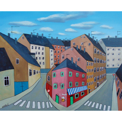 Hospůdka na růžku, 60x50 cm (390)