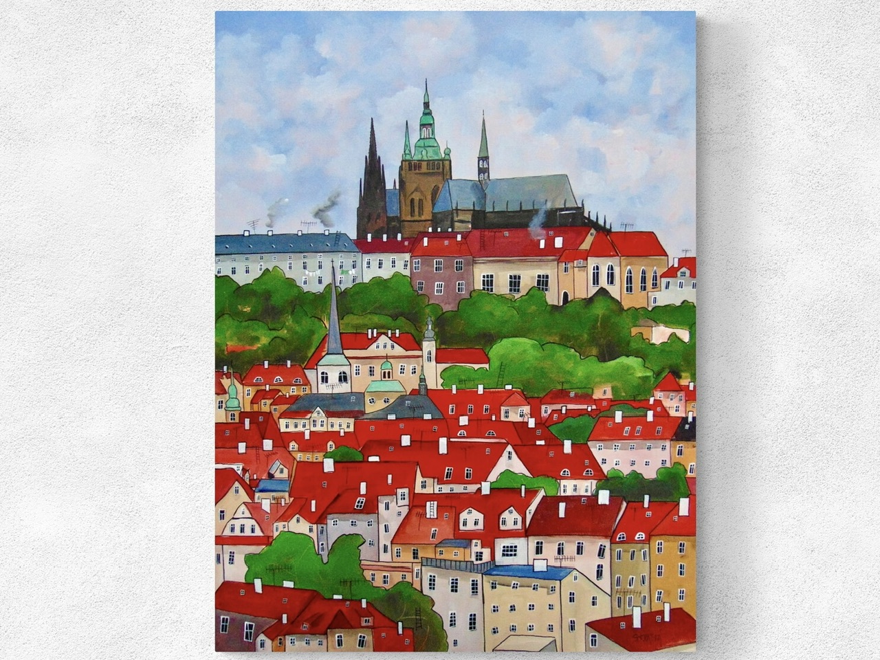 Prague roofs