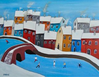 Bruslaři, 50 × 40 cm. ❄️ Minulý rok byli Bruslaři absolutní jedničkou mezi autorskými tisky. Letos už zůstává poslední...