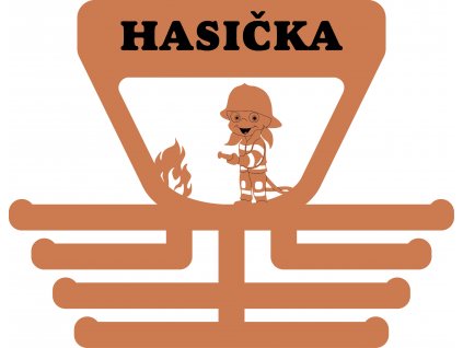 věšák na medaile hasička