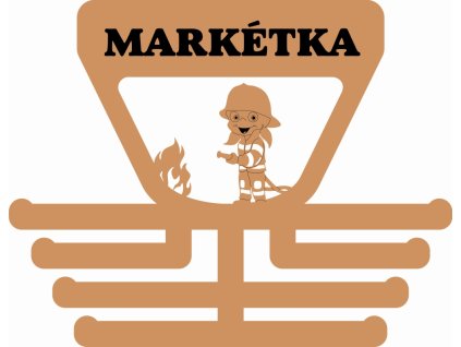 věšák na medaile pro hasičku