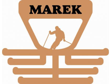 věšák pro medaile za sjezdové lyžování