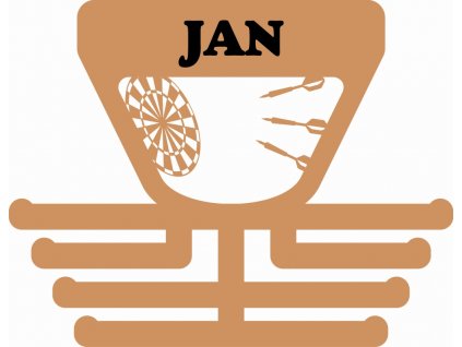 věšák na medaile Šipky