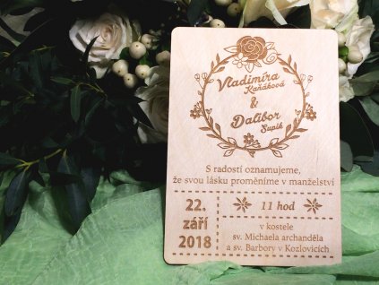 svatební oznamení vintage