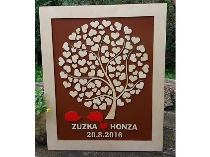 Obraz - Svatební strom s ježky