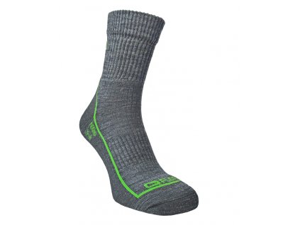 FLORES Merino LT - sv. šedý melír/zelená neon