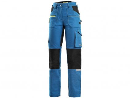 Dámské pracovní kalhoty CXS Stretch - středně modrá/černá