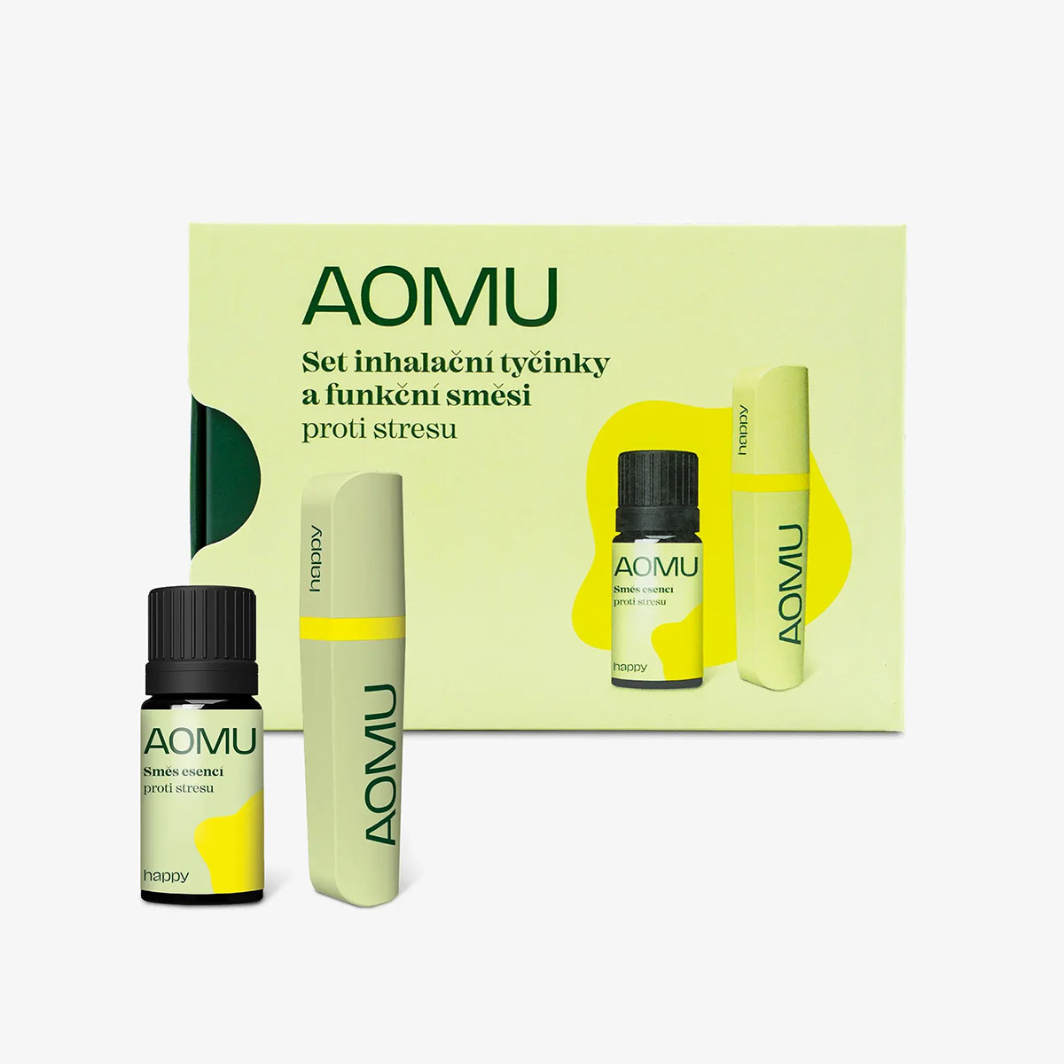 Otevřená krabička AOMU Happy set
