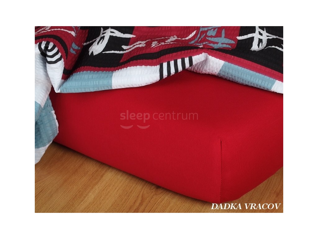 Prostěradlo jersey napínací - barva vínová