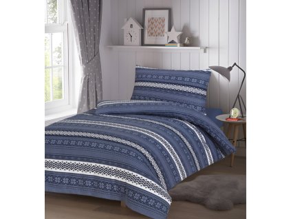 flanelove povleceni nordic modry