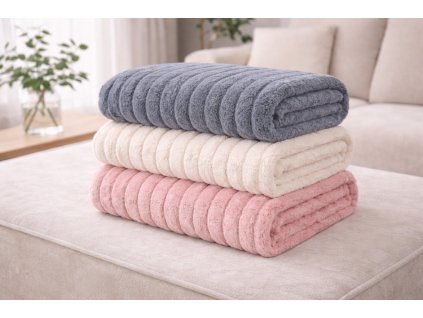 levna mikroplysova deka stripe 150 x 200 uvod