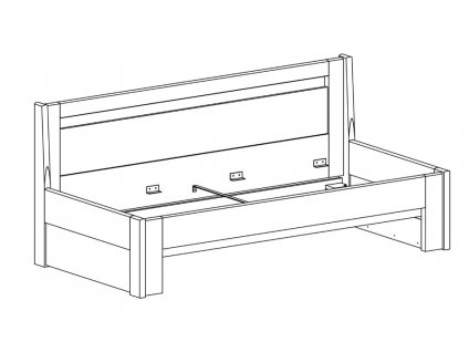 Postel Tandem ORTHO bez područek - masivní buk