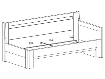 Postel Tandem ORTHO s pravou područkou - masivní buk