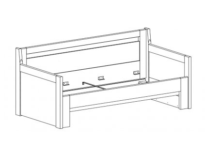 Postel Tandem ORTHO s područkami - masivní buk