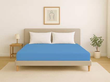 slee jersey prosteradlo denim