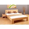 Postel Leona L1 - buk (Moření 91 - tabák, Rozměr 180 x 200 cm, Výška bočnice 50 cm)