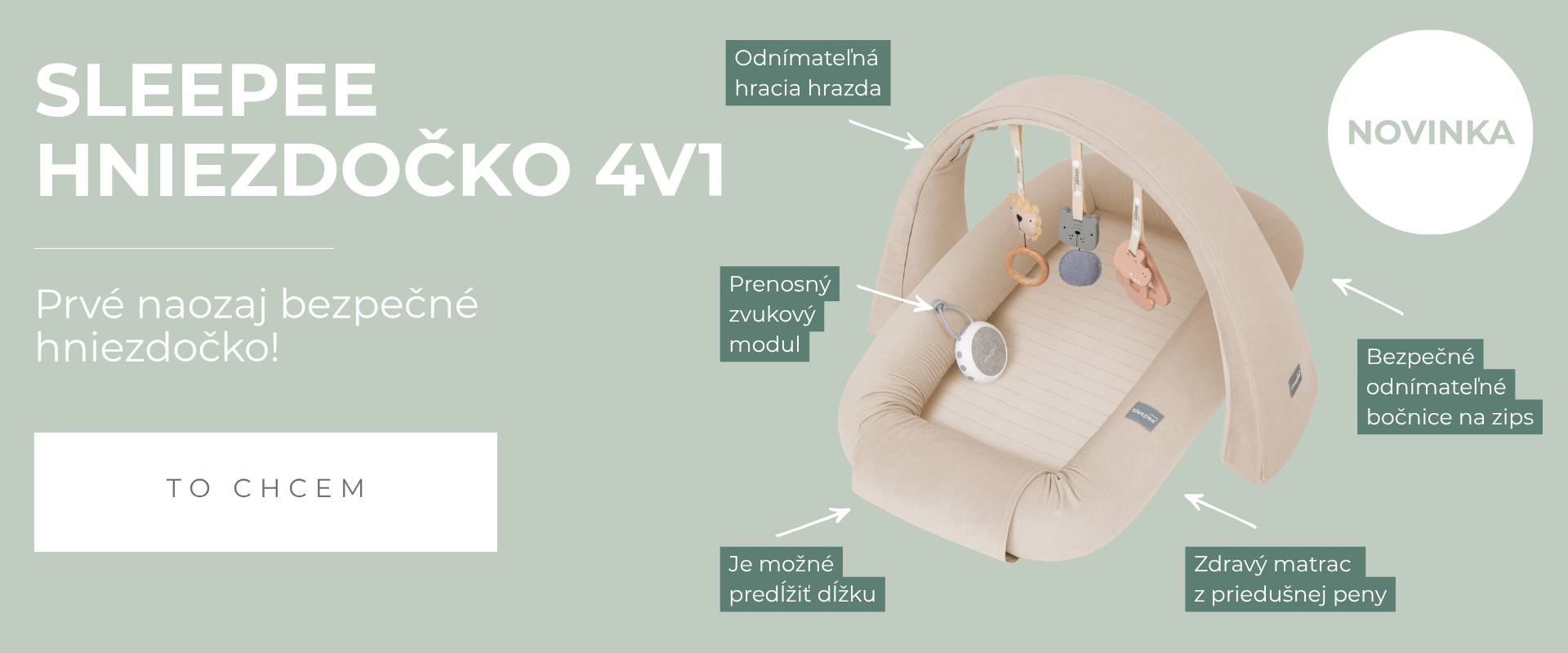 Prvé skutočne bezpečné hniezdočko pre bábätko Sleepee