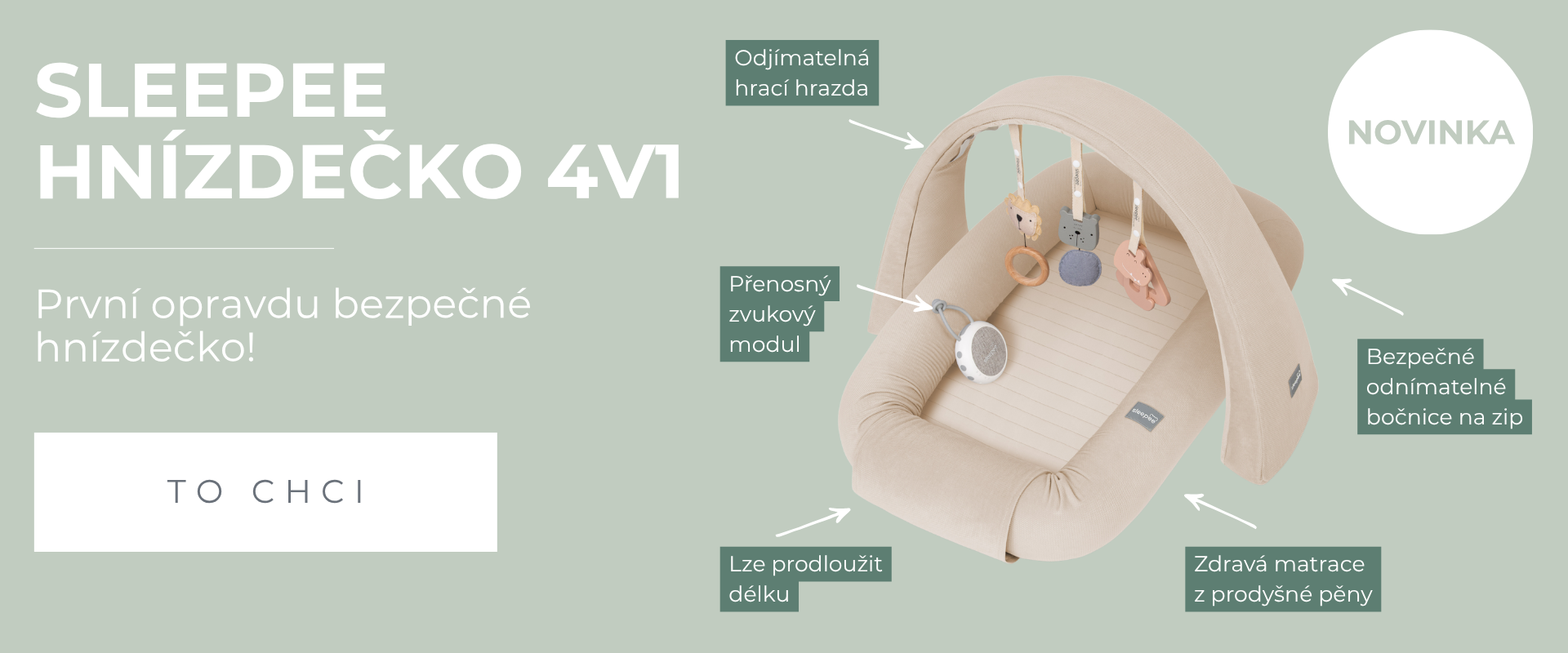 První opravdu bezpečné hnízdečko pro miminko Sleepee