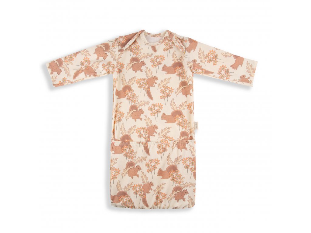 Body Klokánek - první oblečení (0-2) Vintage Animals Almond