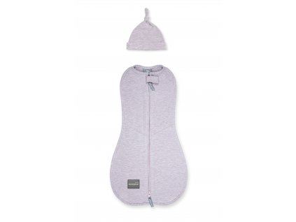 Zavinovačka Sleepee First Step Swaddle s čepičkou zdarma růžová