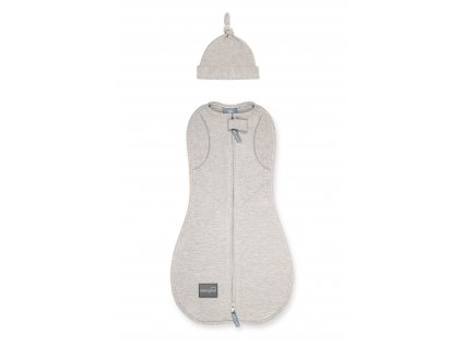 Zavinovačka Sleepee Second Step Swaddle s čepičkou zdarma béžová