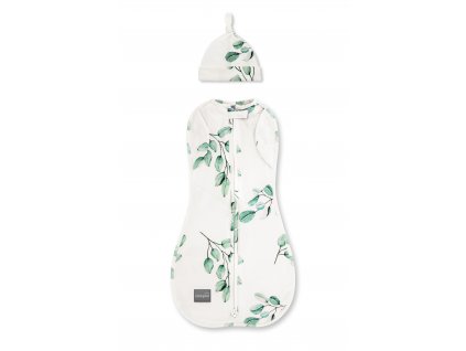 Zavinovačka Sleepee Second Step Swaddle s čepičkou zdarma Eukalyptus.