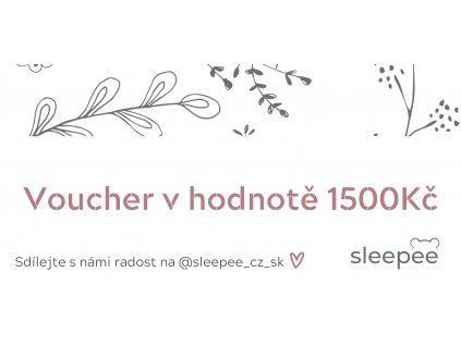 Sleepee dárkový voucher 1500Kč