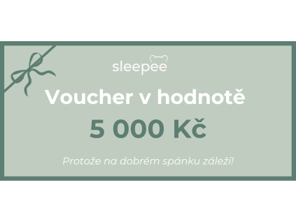 Sleepee Voucher v hodnotě 5 000 Kč Moc Up