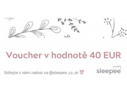 Dárkový voucher Sleepee 40 EUR