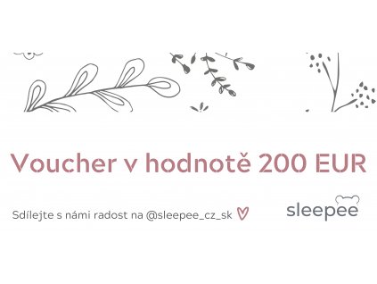 Dárkový voucher Sleepee 200 EUR
