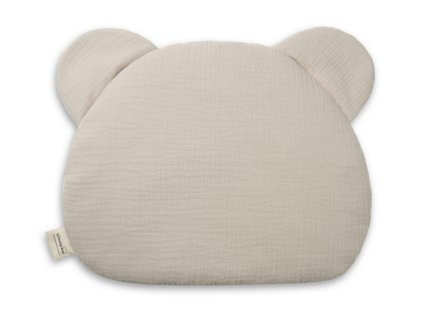 Mušelínový plochý polštář Teddy Bear Sleepee Sand písková