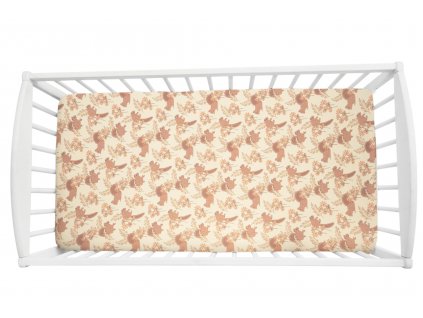 Prostěradlo Sleepee Vintage Animals Almond 120x60 cm