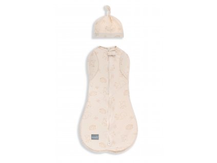 Zavinovačka Sleepee Second Step Swaddle s čepičkou zdarma Vintage Cream