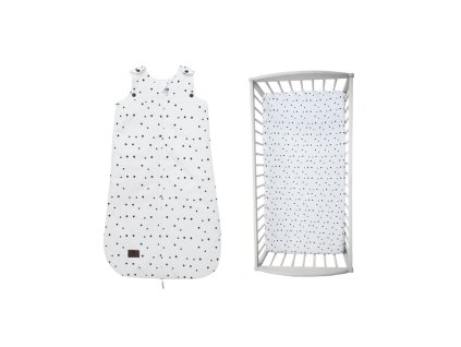Sada pro bezpečný spánek Newborn safe sleep Tečky Black