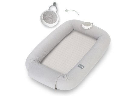 Multifunkční hnízdečko pro miminko s bílým šumem 3v1 Sleepee Grey (2)