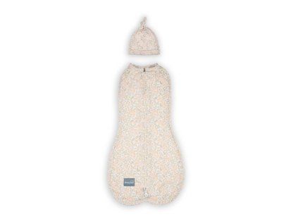 Zavinovačka Sleepee First Step Swaddle s čepičkou zdarma Blossom