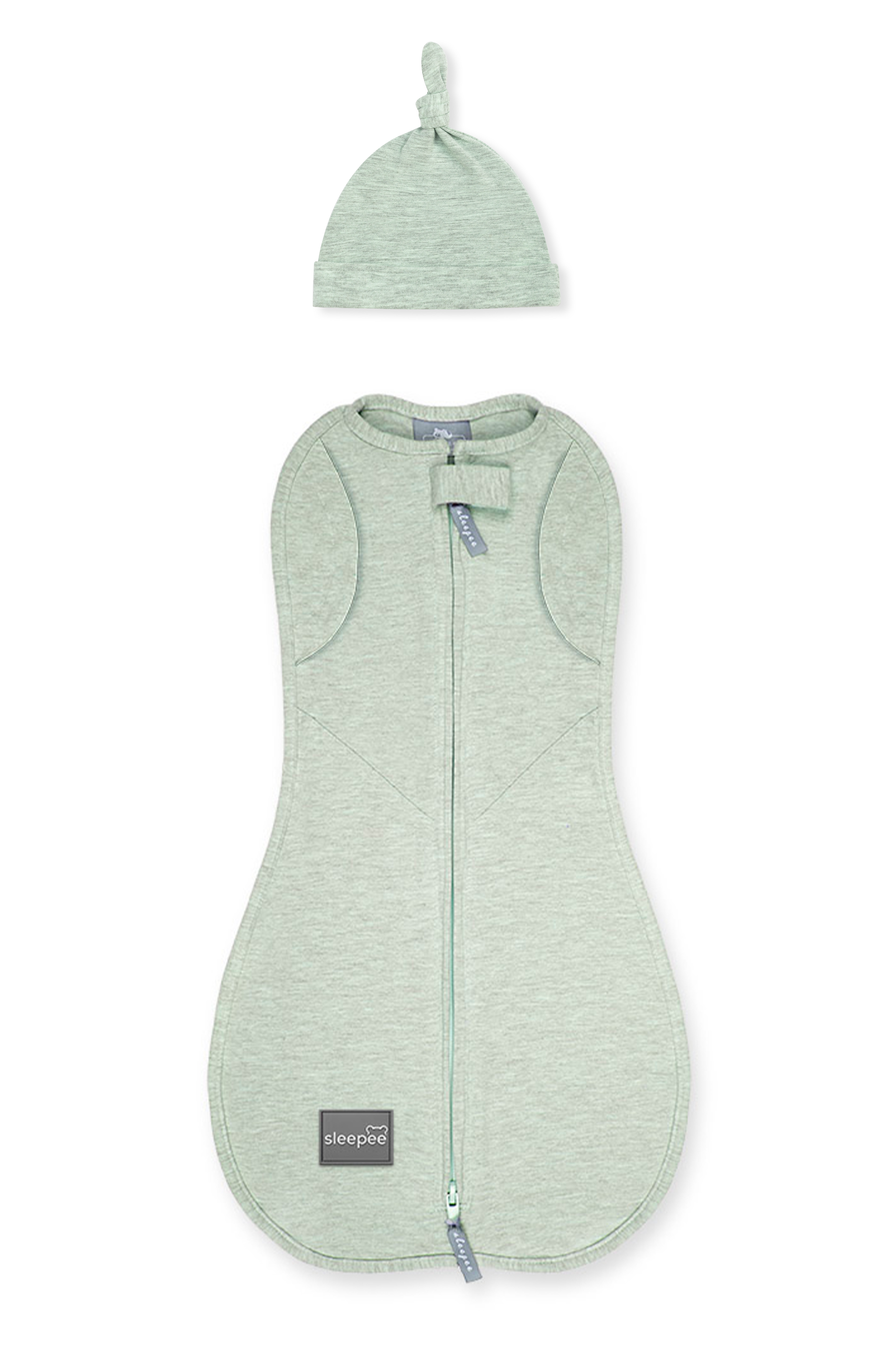 Zavinovačka Sleepee Second Step Swaddle s čepičkou zdarma mintová