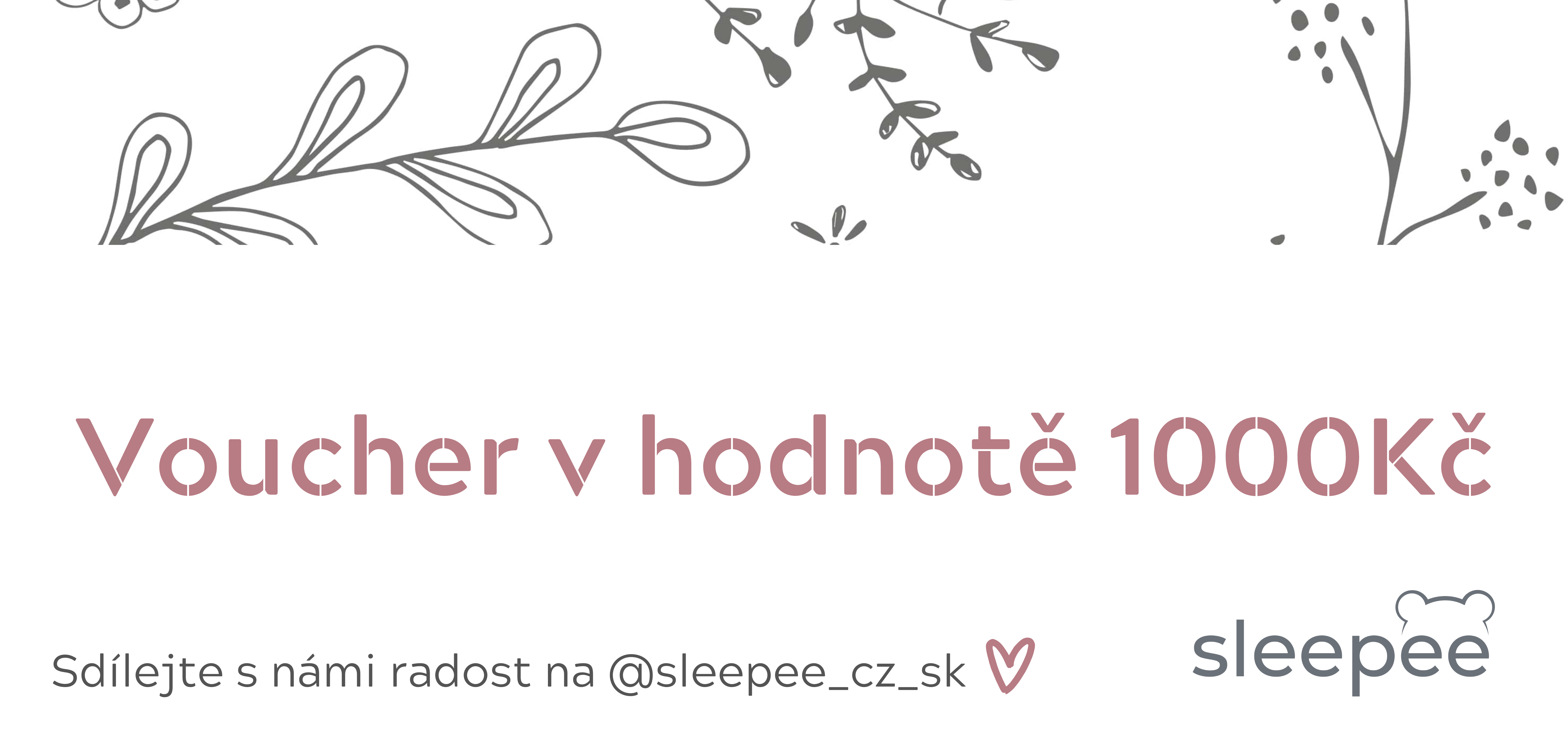 Sleepee Dárkový voucher v hodnotě 1000 Kč
